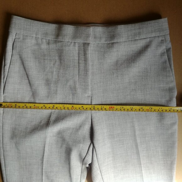 Ann Taylor light grey cropped cuffed ankle pants trousers 8 Petitr - Picture 9 of 15